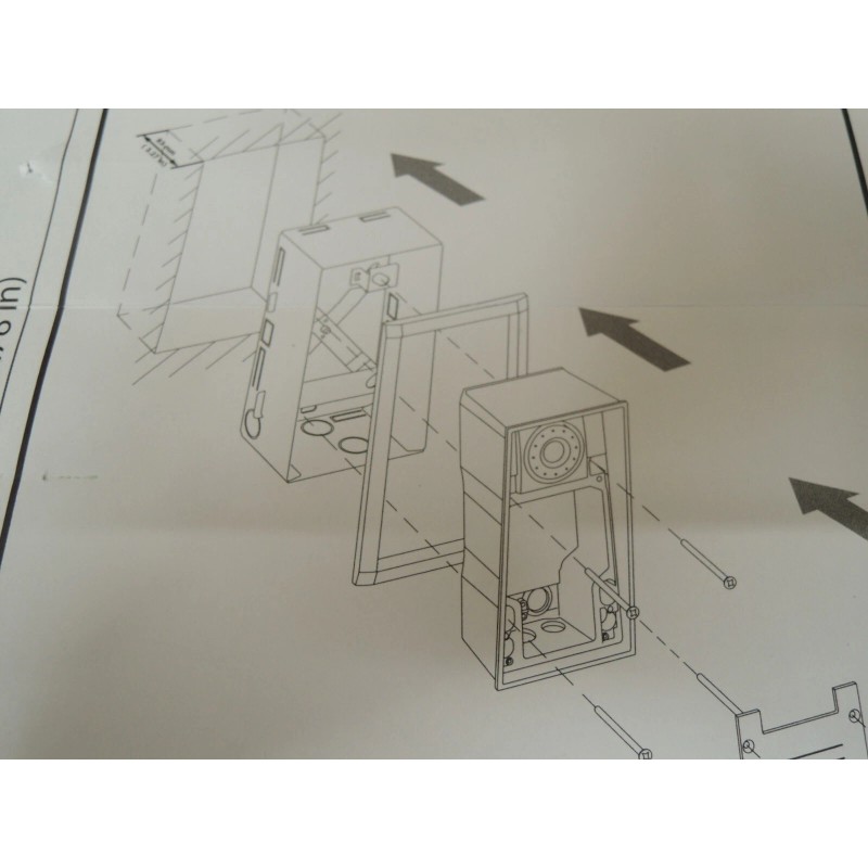 2N Axis 9151001 Recessed solid wall mounting box for Helios