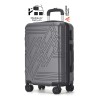 Maleta De Viaje Rígida Carry On De Mano Cabina Gris