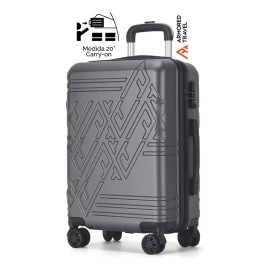 Maleta De Viaje Rígida Carry On De Mano Cabina Gris 20 Pulgadas 10 Kg Con Candado Alta Seguridad Tsa Lock Armored Travel