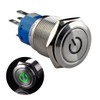 Ulincos Latching Pushbutton Switch U19C1 1NO1NC SPDT ON/Off Silver Stainless