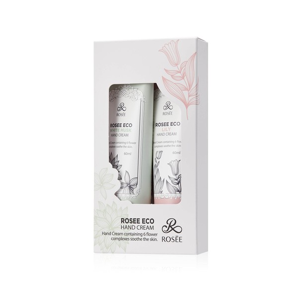 Rosee Eco Hand Cream 2pcs Set/Lily & White Musk