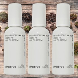 Innisfree Hair Elasticity Hair Conditioning Hair Essence My Hair Recipe Essential Oil Serum 3 x 100ml / 이니스프리 모발탄력 모발정돈 헤어에센스 마이 헤어 레시피 에센셜 오일 세럼 3개 100ml