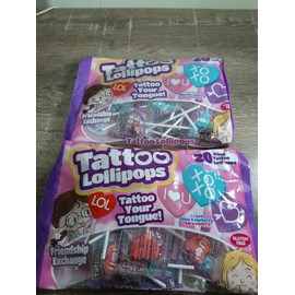 Tattoo Lollipops, 3.52oz Bag Tattoo your Tongue! 50 Icing tattoo Lollipops-NEW