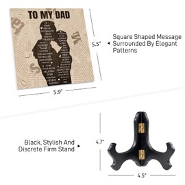 Christmas Gifts for Dad, Dad Christmas Gifts, Dad Birthday Gifts, Dad Gifts from Son, Christmas Presents for Dad, Thanksgiving/Retirement Gifts for Dad, Engraved Acrylic Plaque.