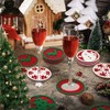 Pack of 8 Christmas felt coasters, felt coasters, winter motif,