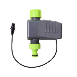 Aqualin Irrigation Solenoid Valve for Computer Irrigation System with 4 Outlets, Automatic Irrigation Timer... (Grey/Green)