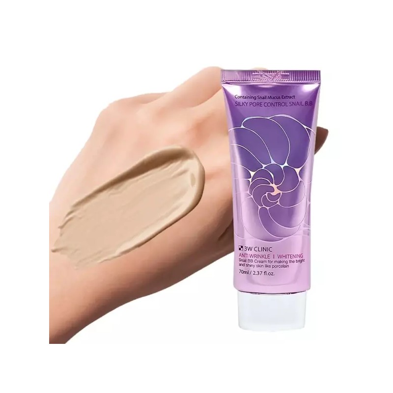 Korea Jai Cosmetics 3W 스네일 컨트롤 실키포어 BB크림 달팽이 화이트닝