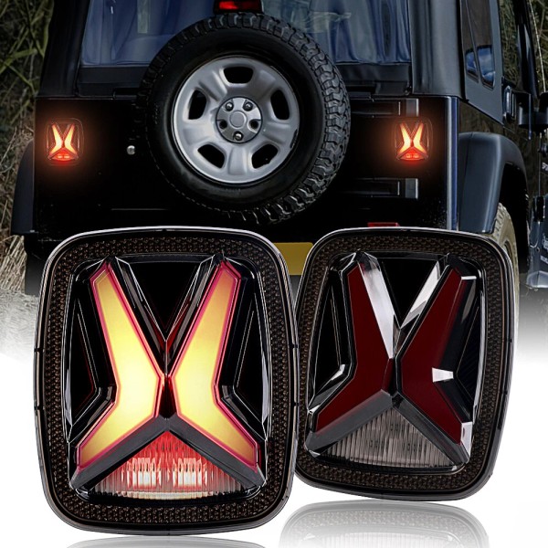 besure Pair For Jeep Wrangler TJ CJ YJ LED Tail