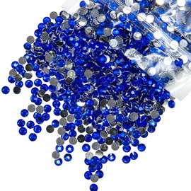 qiipii qiipii 620PCS 6mm Crystal Blue Resin Rhinestones for Crafting Royal Blue Flatback Stones Bulk SS30 Diamonds Crystals Gems Charms for Nails Face Eyes Makeup Mugs Tumblers Bottles DIY Crafts Decoration