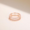 Mameloly Wedding Bands for Women Rose Gold Dainty CZ Cubic