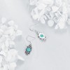 AXELUNA Turquoise Earrings 925 Sterling Silver Square Turquoise Drop Earrings