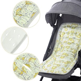Stroller Seat Liner Breathable Cotton Baby Pushchair Pram Seat Cushion Universal Baby Carriage Cushion Reversible Seat Mat Pad for Stroller (Lions)