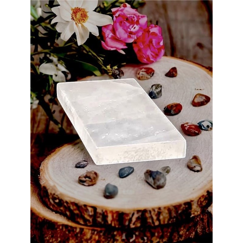 vingardium leviosa Rectangular Selenite Large Charging Plate Healing White Crystal