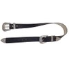 AXESORIA: Silver Western Double Buckle Belt Black S