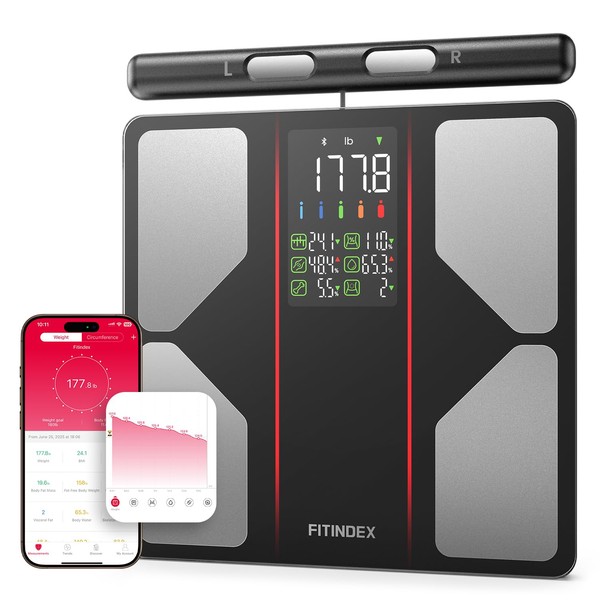 FITINDEX Smart Scale for Body Weight, Body Composition Analyzer with