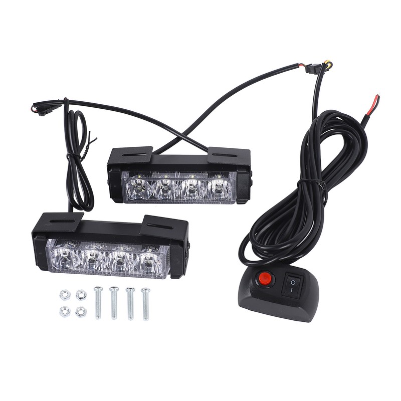 24W 12V 8LED Strobe Lights Bar High Brightness Warning Caution