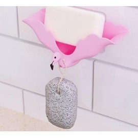 Flamingo soap stand holder base interior effect bathroom accessories attachment pretty faded pink