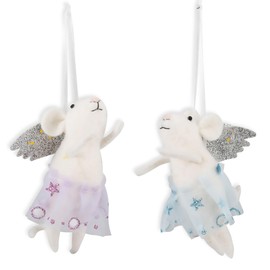 Trimits Needle Felting Mice Kit – Christmas Tree Decorations for Kids & Adults, Complete Craft Kit with Instructions, Wool Felt Set for Beginners, Homemade Gifts & DIY Baubles Embellishments