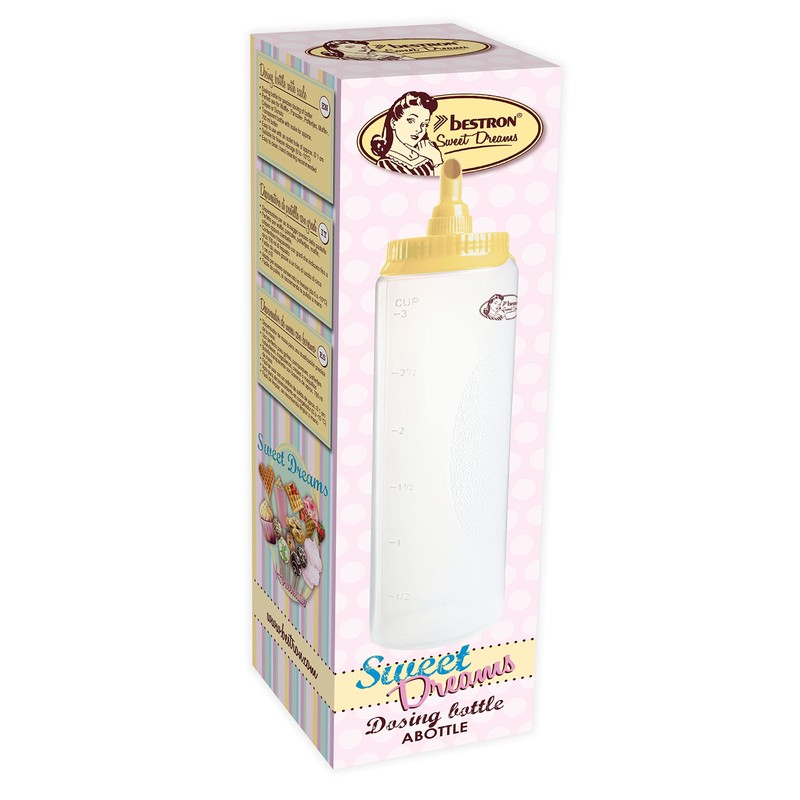 Bestron Dough Scoop with Scale 700 ml for Crepes, Poffertjes,