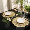 FAVE Gold Round Placemats Set of 6, Washable Place Mats