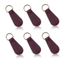 Deoward Zipper Pull Replacement PU Leather Zipper Tag Fixer Pull Repair for Backpacks, Jackets, Luggage, Purses, Suitcases, Handbags (6 PCS)