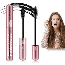 Máscara de pestañas Long Lasting Curl, nueva máscara de pestañas 2 en 1 2025 en un pequeño tubo de metal resistente, máscara de pestañas alargadora y 