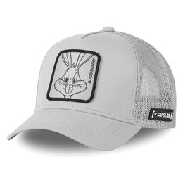 Capslab Bugs Bunny Looney Tunes Trucker Cap, gray