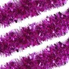 SHATCHI 4Pcs Hot Pink 1.8m/6ft Xmas Metallic Chunky Tinsel Garland