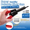 Glarks 46Pcs Plastic Poly Rivet Gun Set with 40Pcs Assorted