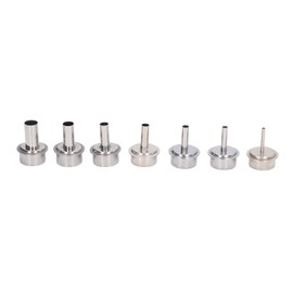 7 Pcs Hot Air Gun Nozzle Straight Heat Gun Tips Stainless Steel Desoldering Station Nozzle for Repair Maintenance