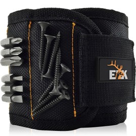 ELK Magnetic Wristband - Heavy Duty Tool Organizer with 10 Strong Magnets for Screws, Tools, Nails, Drill Bits - Adjustable, Breathable and Durable - Ideal Gift for Him, Men, Dads, Husband and Women