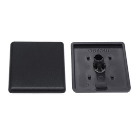 Abeicy 20 Pieces 1010 Plain Plastic End Cap Square Black Cover Caps for Aluminum Extrusion Profile Protection (25 x 25 mm)