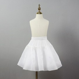 FUNKEIMEI Kids Panier, Size Adjustable, Wireless, Formal Dress, Piano Recitals, Halloween Costume, White, white, S