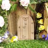 DAKFOOK 60 Pcs Mini Wooden Unpainted Fairy Doors, 6 Styles,