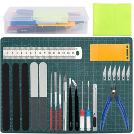 AOPULE 25Pcs Gundam Model Basic Tools, Professional Gundam Modeler Tools Set, Hobby Building Tool Craft Set for Basic Model Building, Repairing