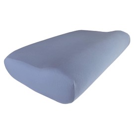 Edda Lux Cover Suitable for Pillowise Neck Support Pillow, 55 x 35 cm, Shape-Retaining Jersey Cushion Cover Made of 100% Cotton, Denim Blue