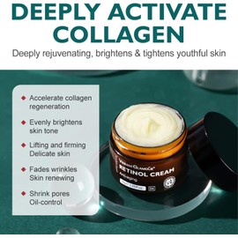 Anti-Ageing Retinol Cream - 2.5% Retinol for Skin Regeneration, Wrinkle Reduction and Moisturiser - Night/Day Cream for Radiant Skin 30 ml