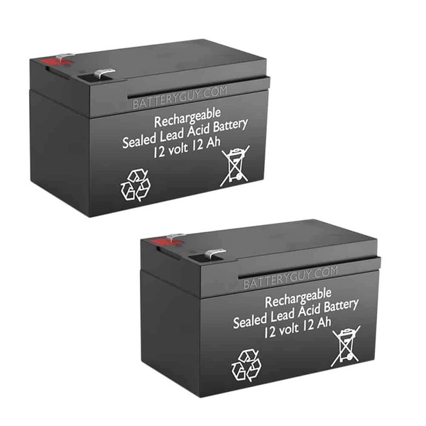 BatteryGuy Buzzaround XL 4-Wheel (GB146) Replacement 12V 12Ah SLA Batteries