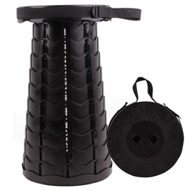 ALEVMOOM Telescoping Stool Collapsible Stool with Cushion,Lightweight Yet More Sturdy Capacity 440lb,Portable Camping Stool Retractable Stool for Garden Hiking Fishing BBQ