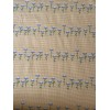 Unbranded Yellow Gingham with Blue and Green Embroidered Flowers Fabric