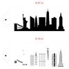 New York City Detailed Skyline Cake Stencil Side C1000 by
