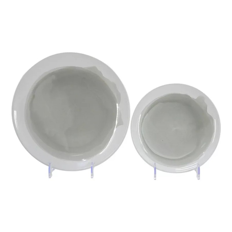 KASABLANCA Vajilla De Ceramica Blanco 16 Pzs Moderna 4 Personas