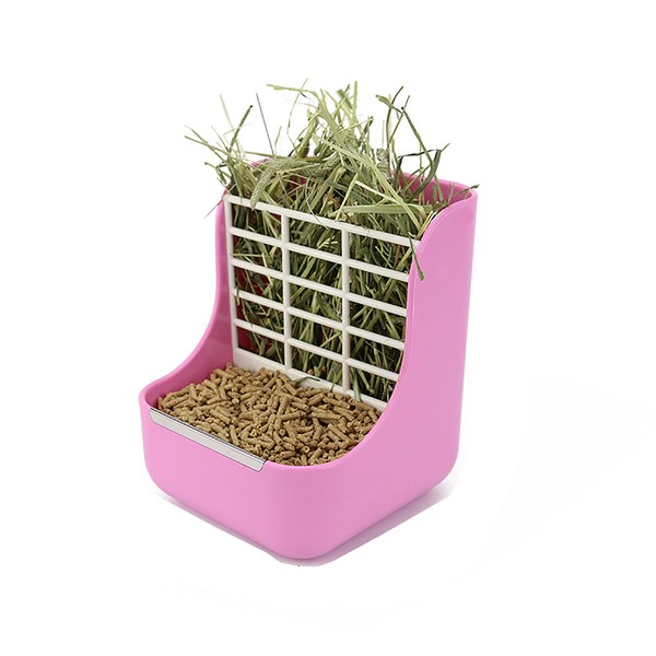 QIXNJALG Rabbit Feeder Bunny Guinea Pig Hay Feeder,Chinchilla Plastic Food