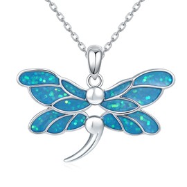 qielizhu Semicolon Necklace 925 Sterling Silver Story Isnt Over Yet Dragonfly Necklace Semicolon Jewelry Gifts for Women