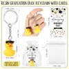 Kigley 15 Sets 2025 Graduation Keychain Bulk Funny Resin Duck