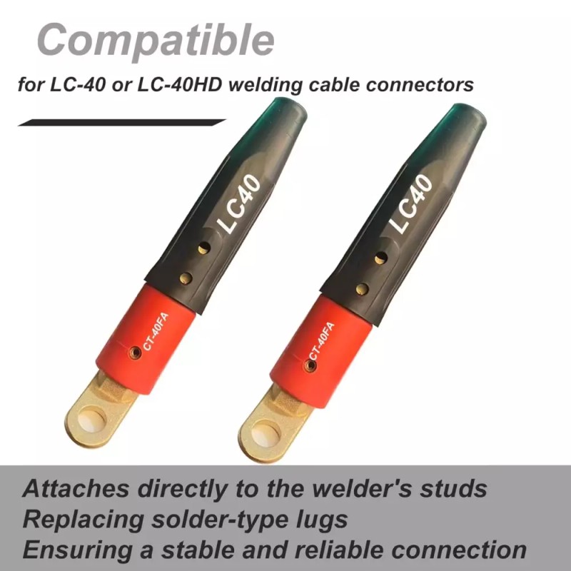 Renaco 2PCS CT-40FA 용접 단자 커넥터 러그 어댑터 렌코 스타일