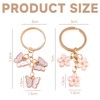 ZGDEIWGF 2 Pieces Keychains, Cherry Blossom Butterfly Keychain, Women's Keychain,