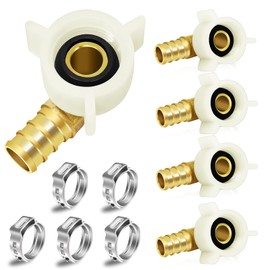 Boltigen 1/2" PEX Swivel Elbow Faucet Connector (5-Pack) with 1/2" Female NPT 90 Degree NPSM Adapter, Lead-Free Brass Fittings for RV Camper Water Line & Home Plumbing