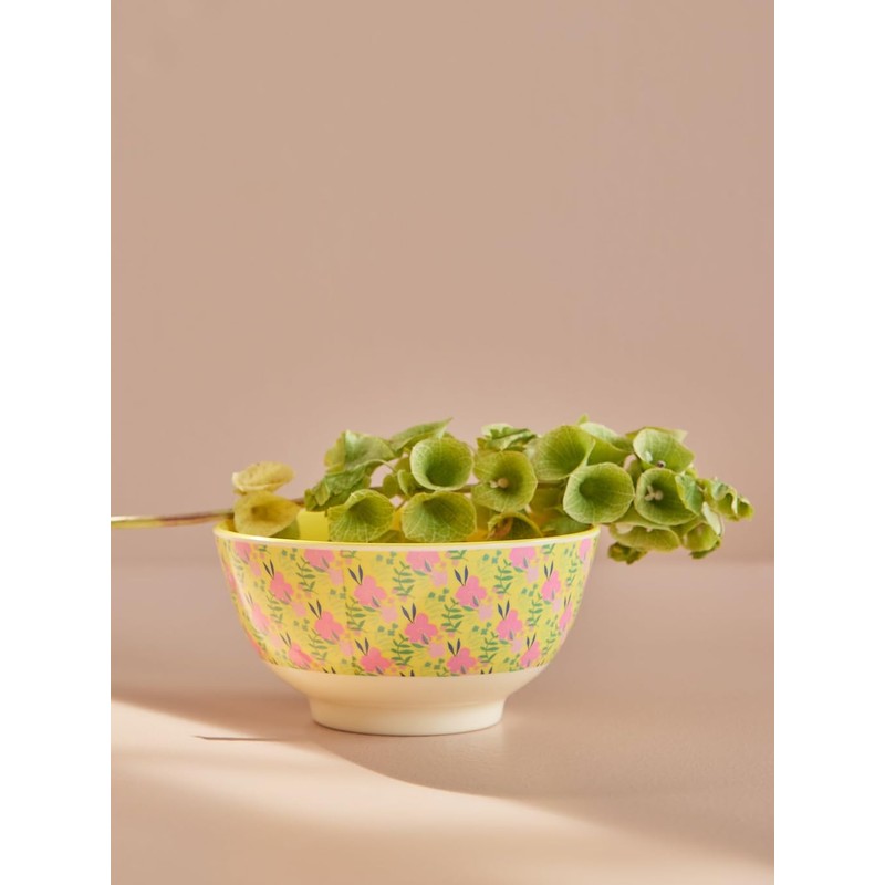 RICE BY RICE Yellow Sunny Days Print Bowl