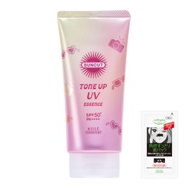 KOSE Suncut Tone Up UV Essence Rose Pink SPF50+ PA++++ Sunscreen with Bonus